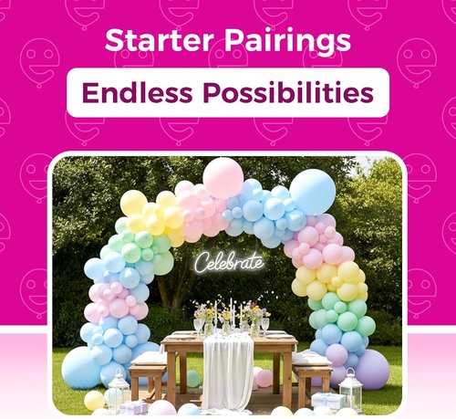 Bezente Pastel Balloons - 150 Pack 5-Inch Macaron Latex Helium Balloons for Spring Celebrations