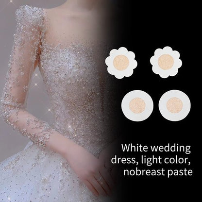 WITROMAN 40 Pieces nipple covers disposable nipple Pasties nipple Petals (Nude)