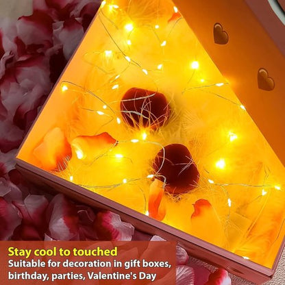 HXWEIYE Fairy Lights - 6 Pack Battery Operated 20 LED Mini Firefly String Lights | 7ft Warm White for Indoor & Outdoor Decor