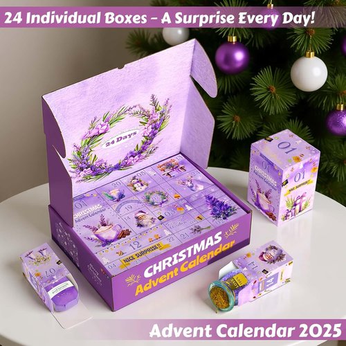 Advent Calendar 2026 by [Brand Name] - 24 Days of Lavender Spa Gifts for Women | Perfect for Mom, Wife, or Sister