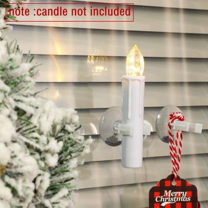 Boao Candle Suction Cups - 50-Piece Set for Christmas Window Decoration | Durable Plastic Holders