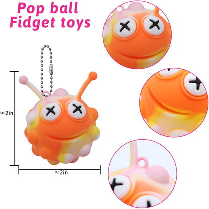 Animal Pop Balls Party Favors - 30 Pack 3D Fidget Toys for Kids | Birthday Goodie Bag Stuffers
