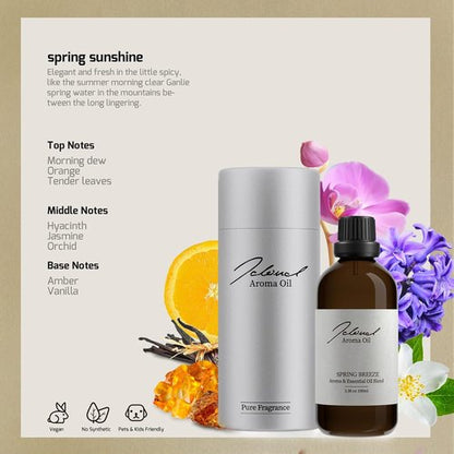 JCLOU Spring Breeze Hotel Diffuser Oil - Luxury Aromatherapy Inspired by InterContinental - 100mL Glass Bottle