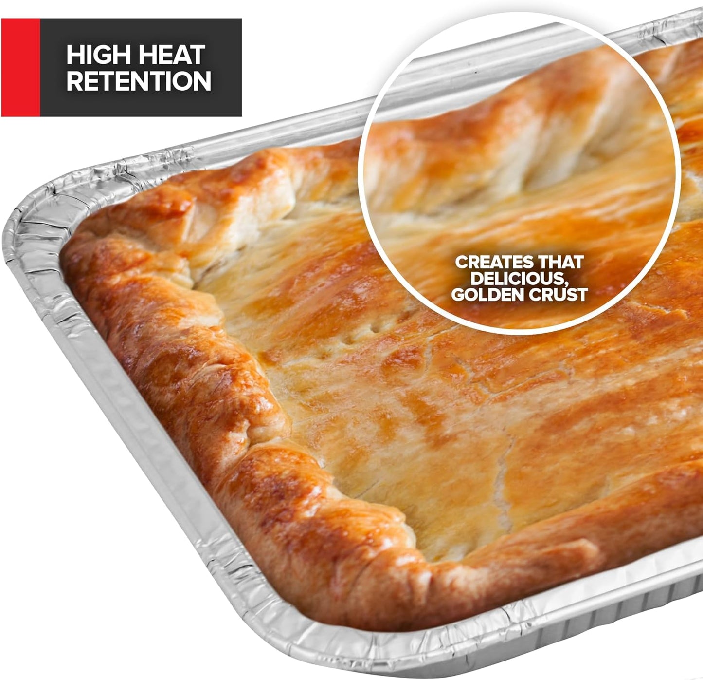 Regine Switzerland Disposable Aluminum Pans - Heavy Duty 9x13 Baking Tins | 30 Pack for Cookies & Brownies