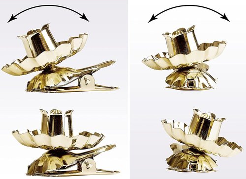 BRUBAKER Tree Candles - Vintage Champagne Candles with Holders | Pack of 20, 3¾ x ½ Inches