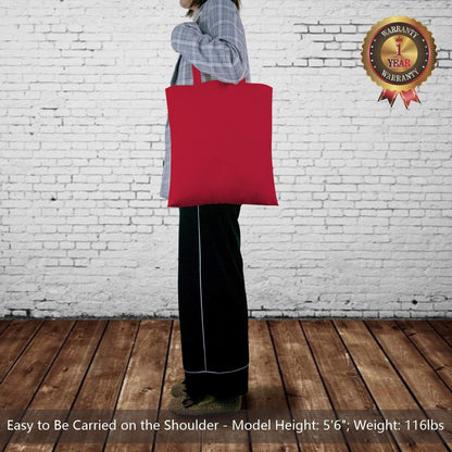 TOPDesign 24-Pack Red Cotton Tote Bags - Lightweight, Reusable Grocery Bags for DIY & Promotions