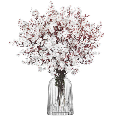 Uieke 30 Pcs Babys Breath Artificial Flowers Fake Silk White Flowers Faux Gypsophila Bouquet Real Touch Floral for Home Wedding Party Centerpieces DIY Décor