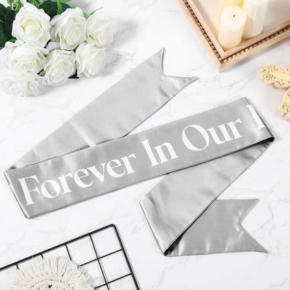 Fanfanwin Funeral Sash - Memorial Wreath Ribbon for Casket | Silver Gray, 58x4'' - Celebrate Life