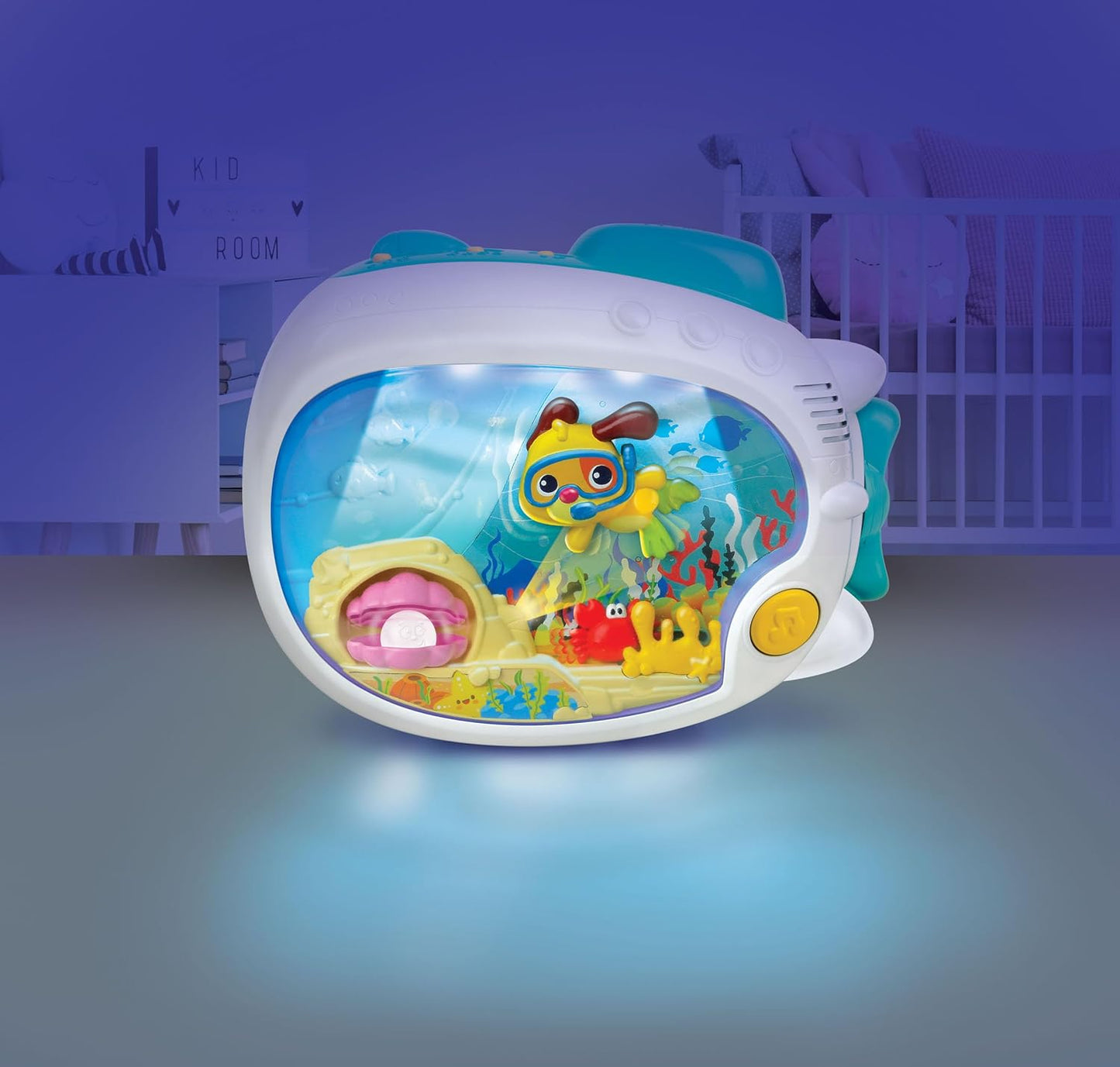 Winfun 3-in-1 Soothing Seas Nightlight - Music Box Projector with Calming Lullabies | Perfect for Crib or Tabletop