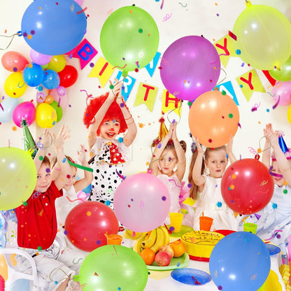 Punch Balloons - 48pcs Neon Party Favors for Kids | Fun Carnival Bounce Balloons with Rubber Bands