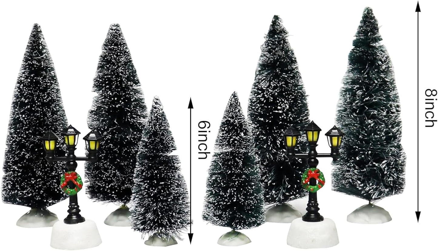 Moments In Time 20-Piece Lighted Christmas Village Set - Hand-Painted Holiday Town Display with LED Lights