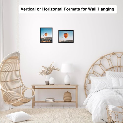 JCJMY 4x5 Picture Frame - Black Wall Mount & Tabletop Display | Shatter-Resistant Plexiglass