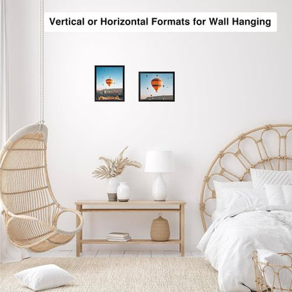 JCJMY 4x5 Picture Frame - Black Wall Mount & Tabletop Display | Shatter-Resistant Plexiglass