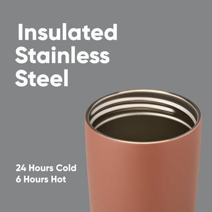 Owala SmoothSip Insulated Stainless Steel Coffee Tumbler - 20 oz Reusable Hot & Iced Coffee Mug, BPA Free | Cozy Cocoa