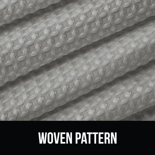 GORILLA GRIP Waffle Shower Curtain, Thick Weighted Fabric, Wrinkle and Rust Resistant, Classic Hotel Quality Design, Heavy Duty Long Curtains for Bathroom Showers, Bath Tubs, Machine Wash, 72x72, Gray