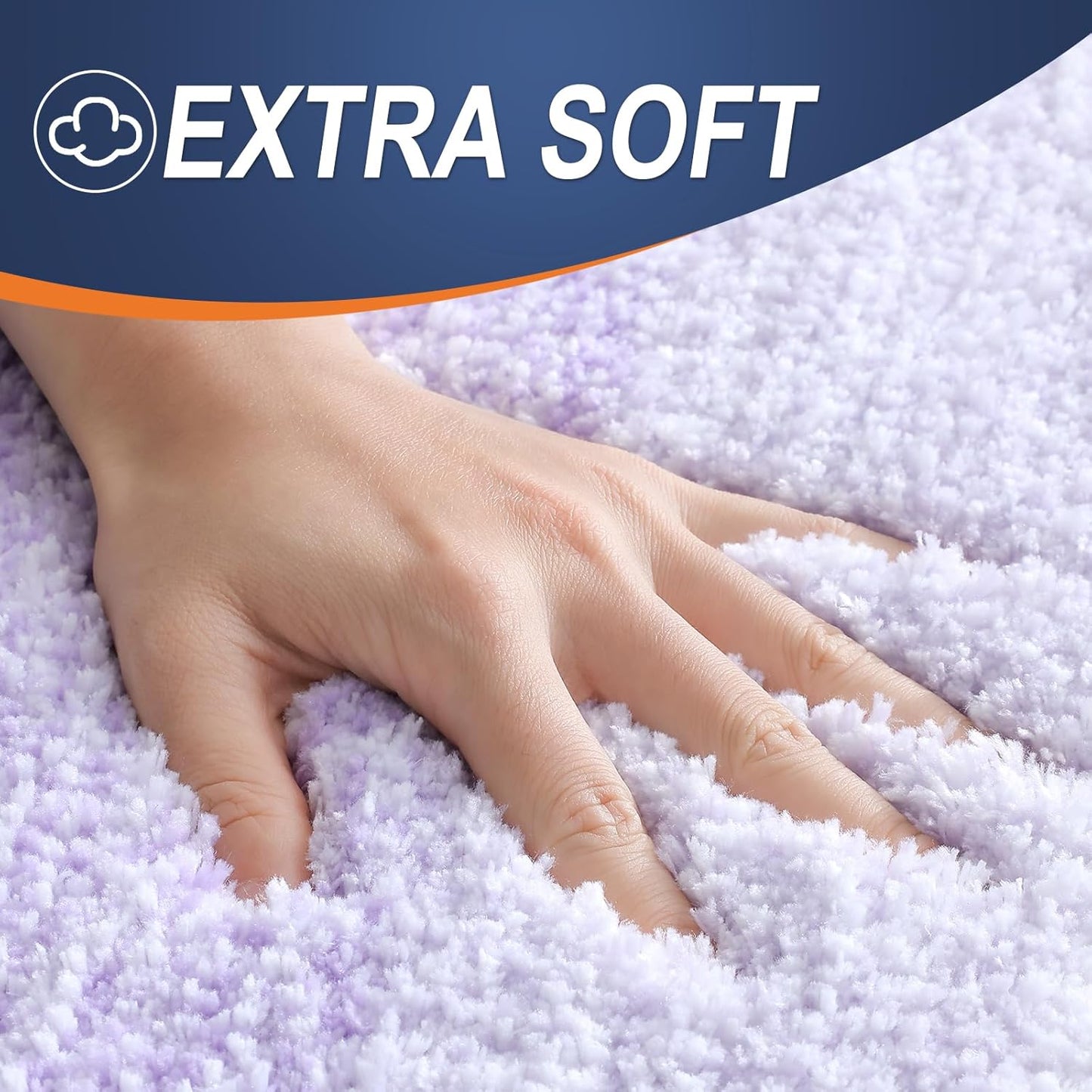 OLANLY Bathroom Runner Rug - Extra Soft Microfiber Mat, Quick Dry & Washable | 59x24, Light Purple