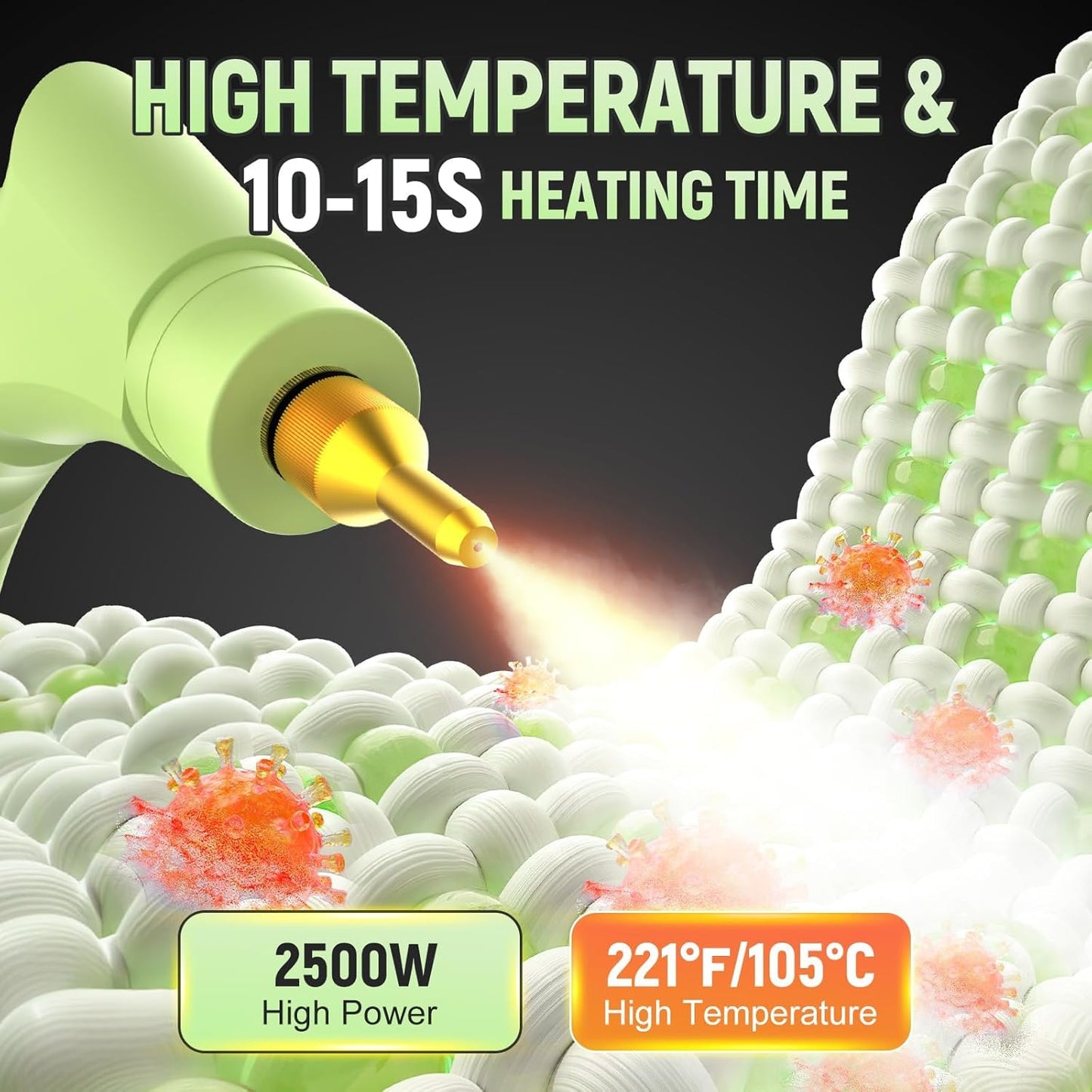 Skiennix 10-in-1 Steam Cleaner - High Temperature & Pressure | Fast Heating, 37.19oz Tank for Home & Car