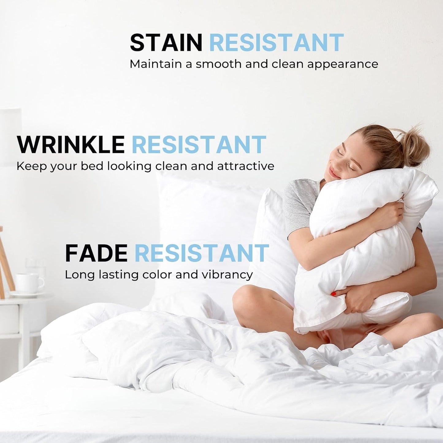 Queen Pillow Cases by [Brand Name] - Ultra Soft Hotel Quality Covers | Wrinkle-Free & Fade Resistant - 4 Piece Set in Lavender
