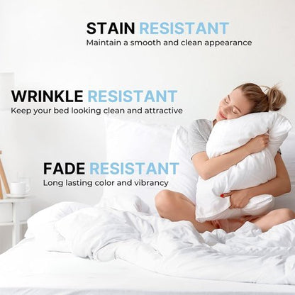 King Pillow Cases by [Brand Name] - Ultra Soft Hotel Quality Covers | Wrinkle-Free & Stain Resistant - 4 Piece Set in Cream