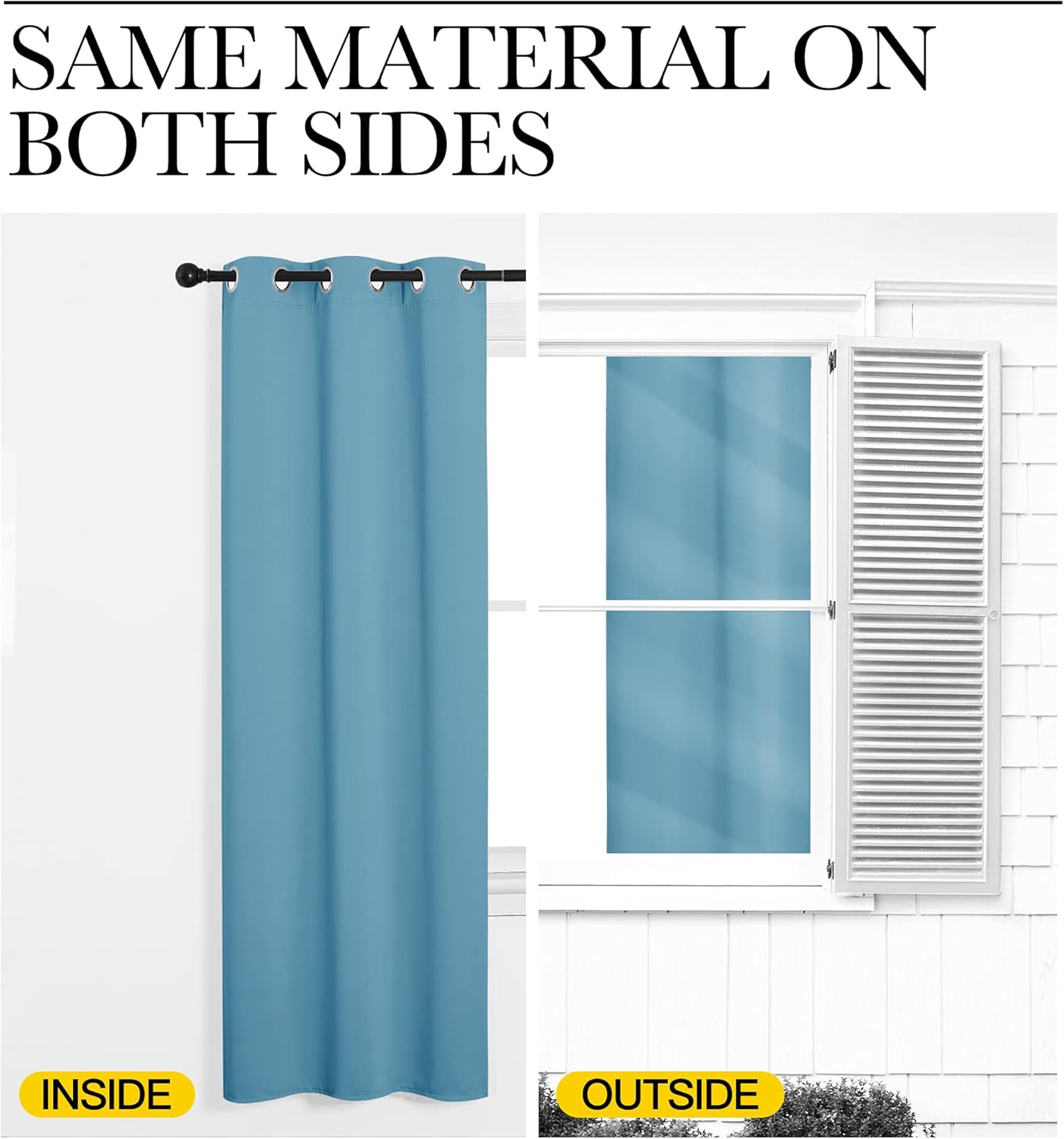 NICETOWN Teal Blue Blackout Curtains - Thermal Insulated 86-Inch Long Drapes | 2 Panels, 55" Wide for Living Room