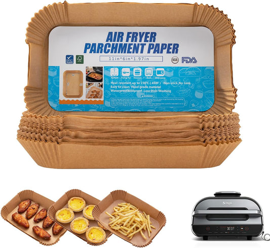 Ninja | Air Fryer Liners - 120 Pcs Disposable Parchment Paper for Ninja Foodi Smart XL & FG551