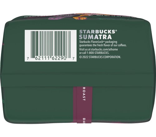 Starbucks Sumatra Coffee, Whole Bean, 12-Ounce Bags (Pack of 3)
