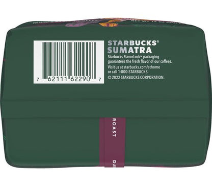 Starbucks Sumatra Coffee, Whole Bean, 12-Ounce Bags (Pack of 3)