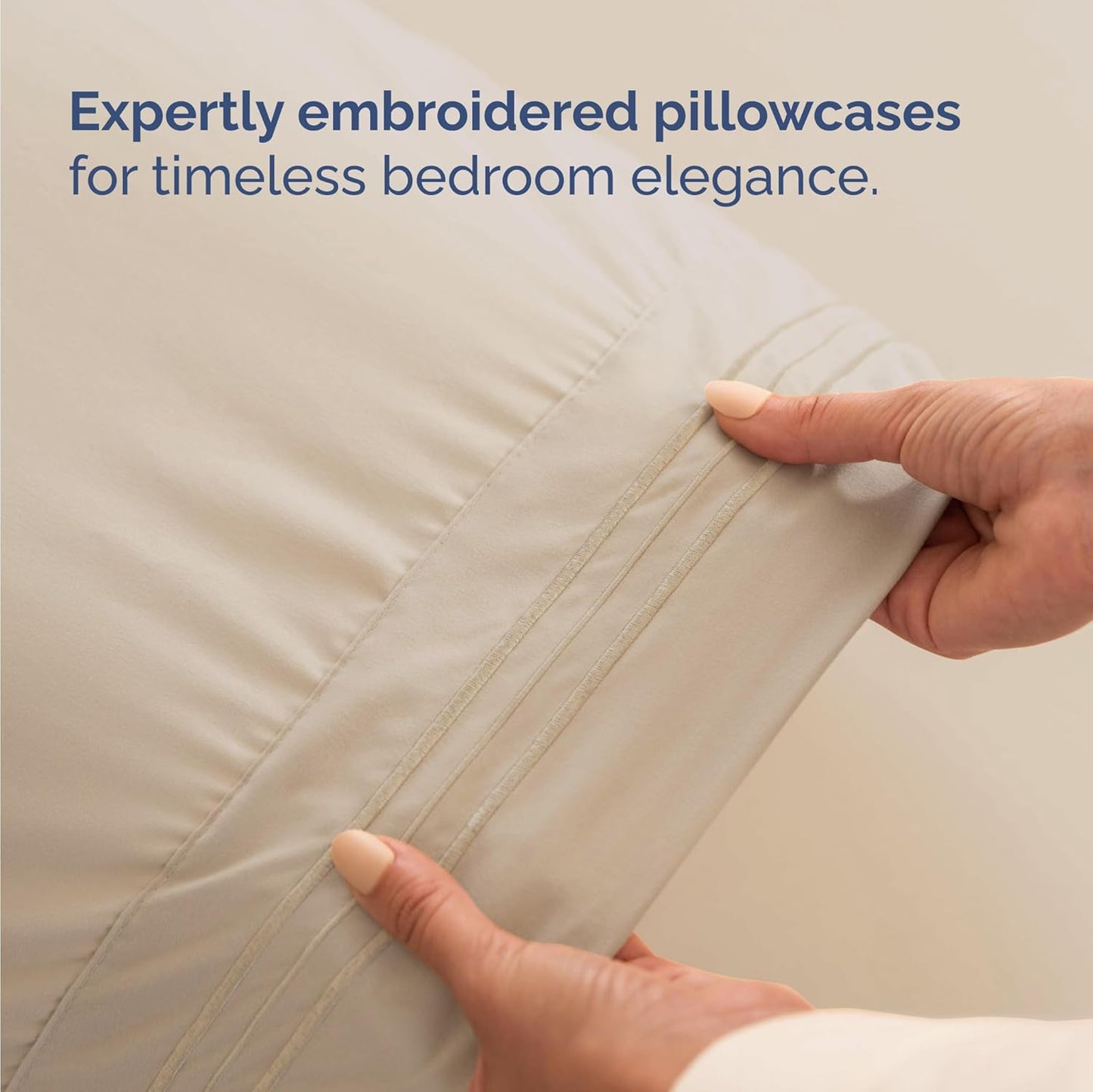 Skiennix Twin Size 3-Piece Sheet Set - Comfy Cooling Bed Sheets - Ultra-Soft, Deep Pockets, Wheat Color