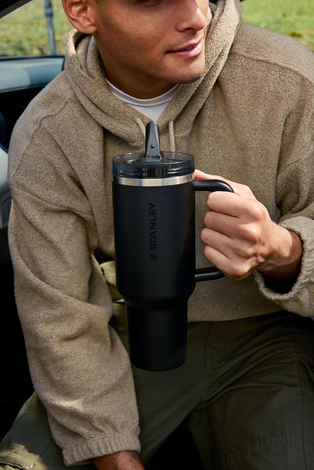 STANLEY Quencher ProTour 40 oz Tumbler - Leakproof Lid, Built-In Straw & Handle | Insulated, BPA-Free | Sahara Color