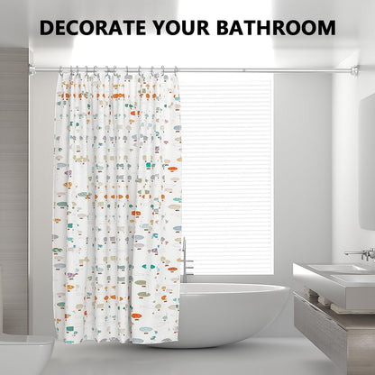 Shower Curtain Rod 27-79 Inches, Adjustable Tension Shower Rod No Drilling, No Slip, Spring Tension Curtain Rod for Bathroom Kitchen Closet Windows - Silver