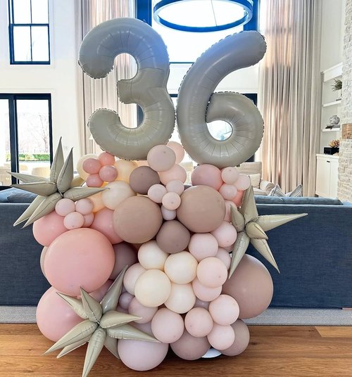 Cream Number 3 Balloon - 40 Inch Birthday Celebration Decoration for Kids & Adults | Perfect for 3rd Birthday Parties