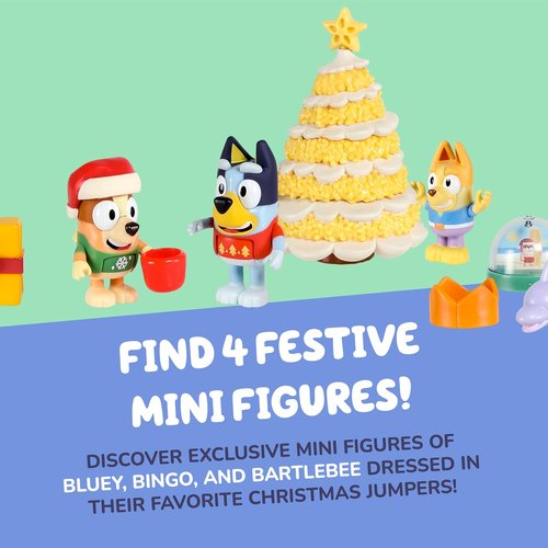 Bluey Advent Calendar - 24 Days of Surprises for Kids | Fun Toys, Stickers & Mini Christmas Tree