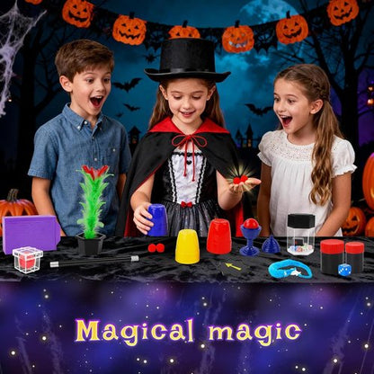 Magic Kit - Exciting Starter Magic Tricks Set with Wand & Costume | Gift for Kids Ages 6-12