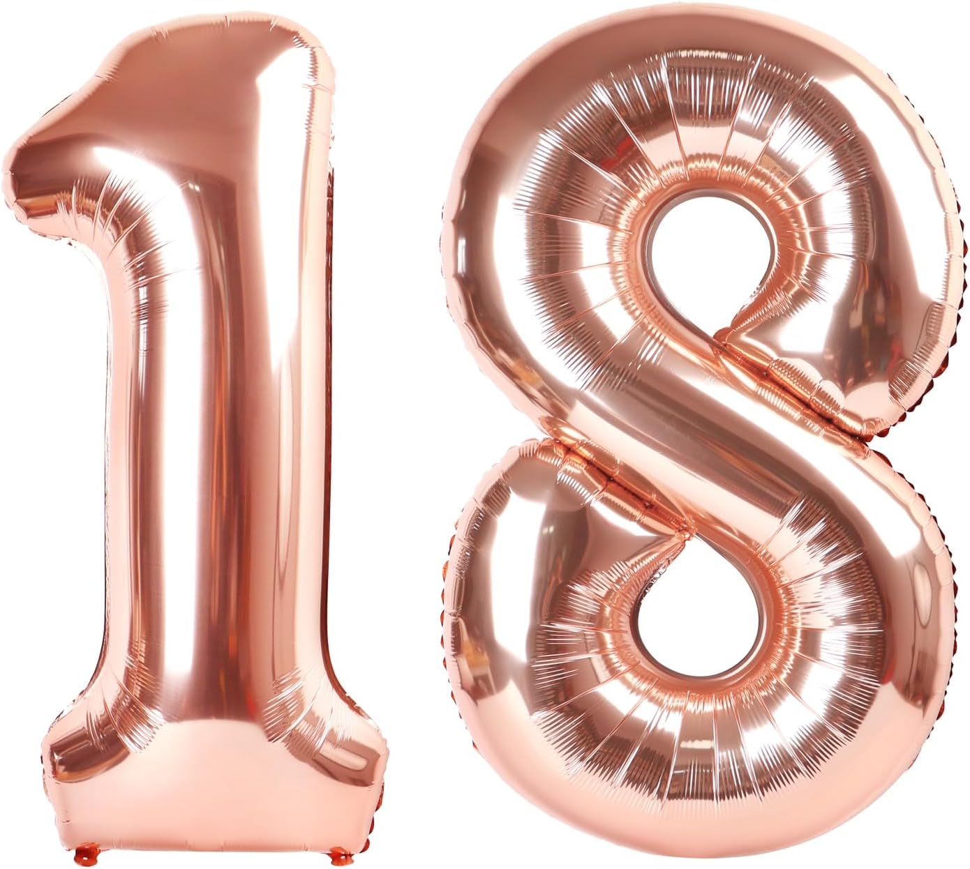 Rose Gold Number 18 Balloon - 40 Inch 18th Birthday Decoration for Men & Women