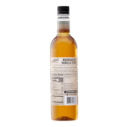 DaVinci Gourmet Madagascar Vanilla Syrup - Rich Flavor for Coffee & Desserts | 25.4 Fl Oz