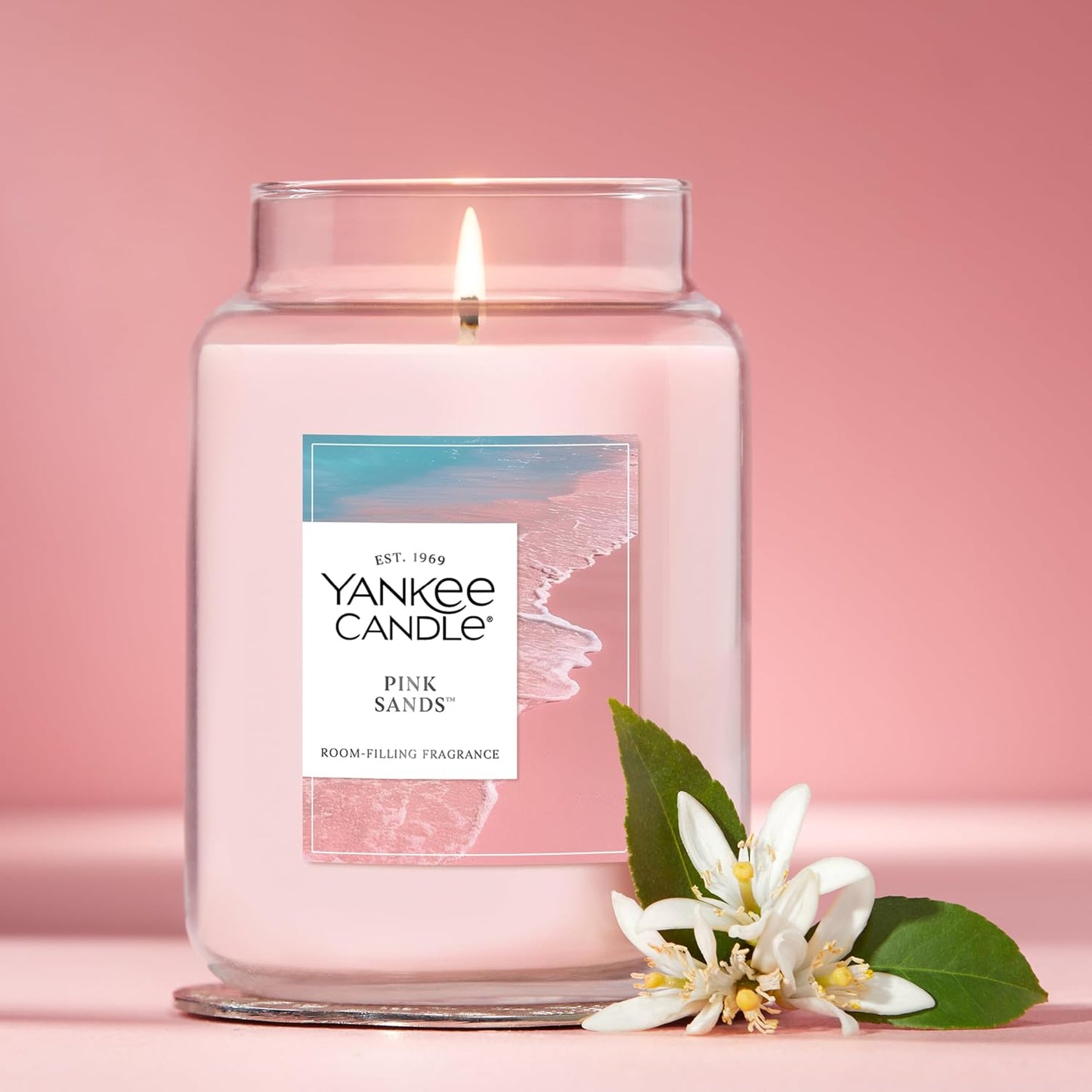 Yankee Candle Pink Sands Scented Candle - 22oz Large Jar with 150 Hour Burn Time | Perfect Gift for Any Occasion