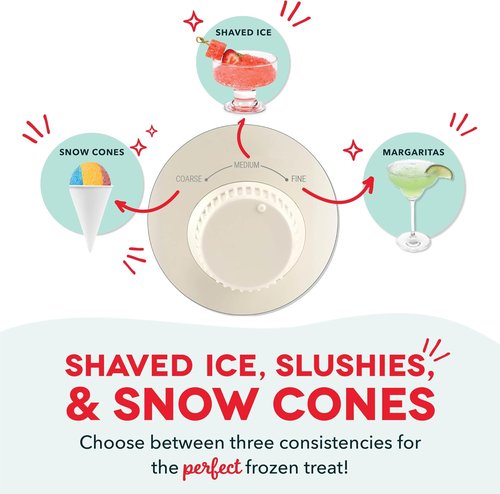 Dash Deluxe Shaved Ice & Slushy Maker - Easy Slushy & Snow Cone Machine - Includes Pitcher & Recipe Guide - Cream