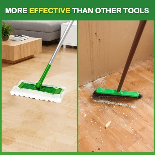 LAUNDRYLUX Heavy Duty Dry Sweeping Cloths Refills Compatible with Swiffer Sweeper, Multi Surface Pet Dry Pads Refill, Floor Cleaner for Dust, Hair, Dirt, Disposable Duster Mop Pad - 32 Count