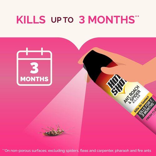 Hot Shot Ant, Roach & Spider Killer - 17.5 Oz Fresh Floral Formula for Instant Insect Elimination