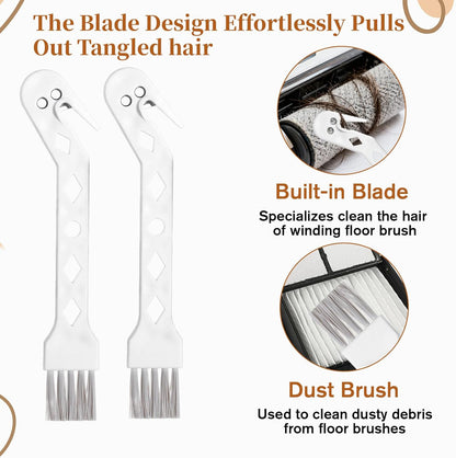 Skiennix Handheld Vacuum Brush Cleaner - 2-in-1 Roller Tool for Universal Vacuum | 4 PCS Set (White)