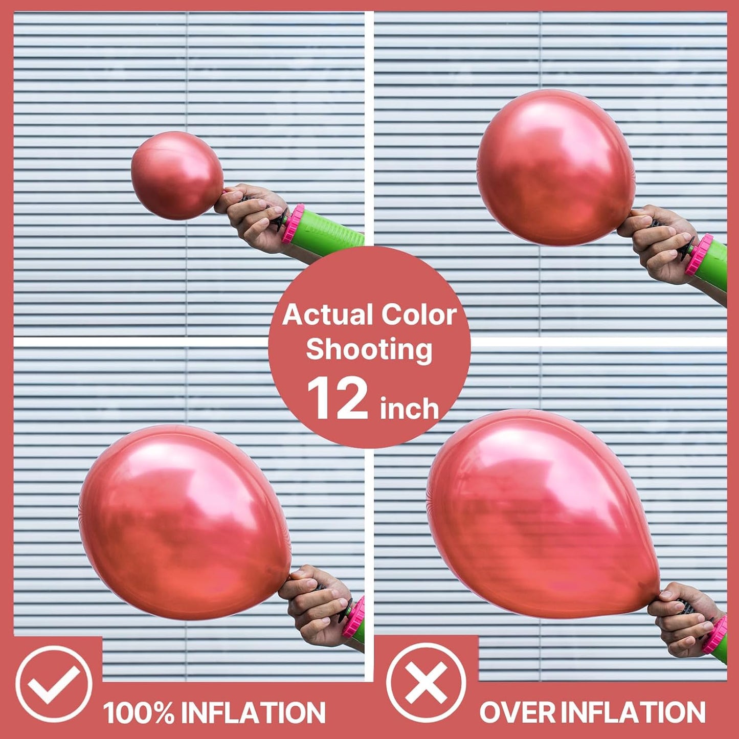 PartyWoo Metallic Pink Balloons - 50pcs 12 Inch Chrome Hot Pink for Birthdays & Celebrations
