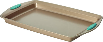 Rachael Ray Cucina Bakeware Set - Nonstick Cake & Cookie Sheets with Muffin Pan | 4-Piece, Latte Brown