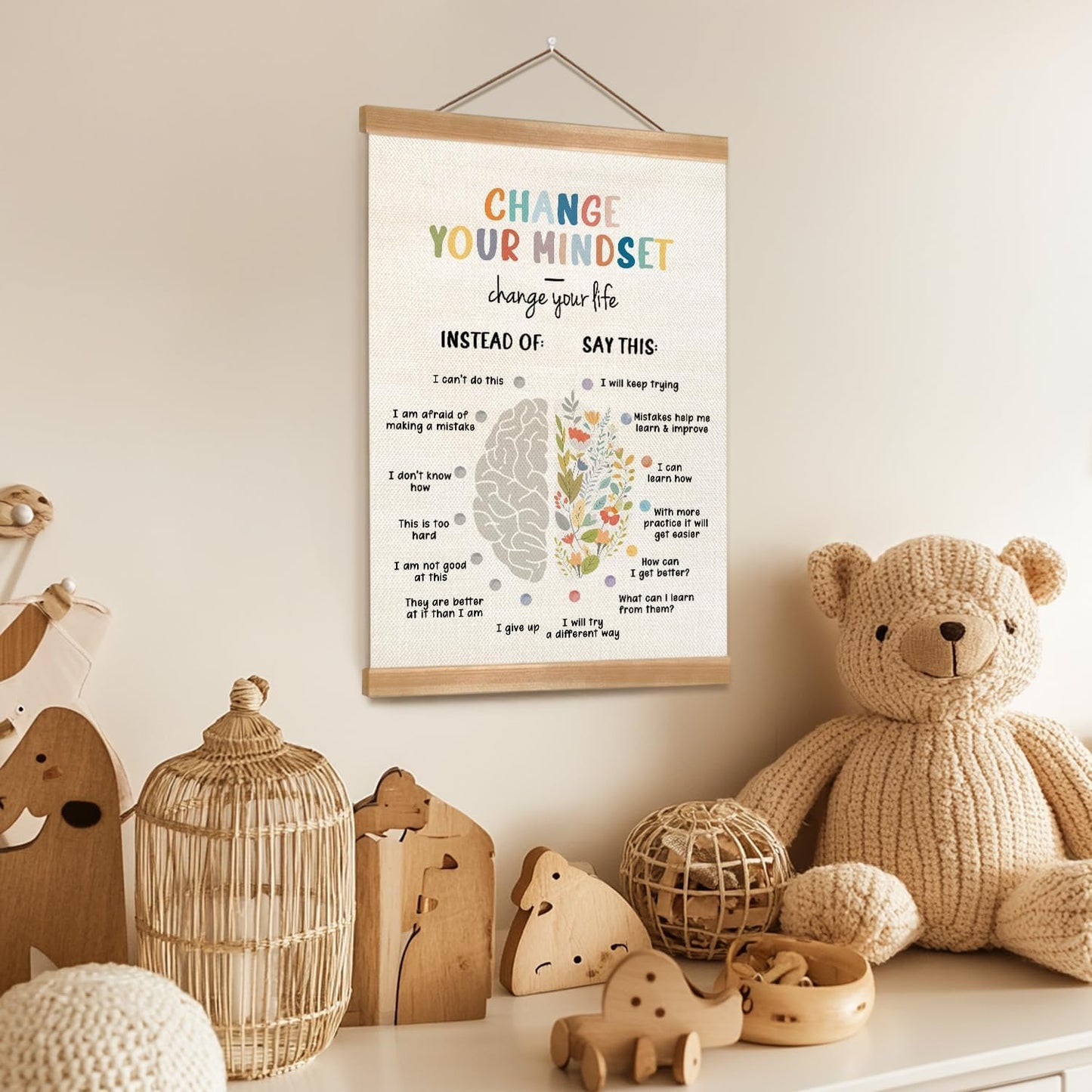 ZTGDA Motivational Mental Health Poster - Inspiring Wall Art for Therapy & Counseling Offices | 12x16 Inch