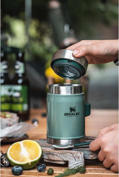 STANLEY Classic Food Jar - Vacuum Insulated Container with Spork | Leakproof & BPA-Free | Travel-Friendly Design