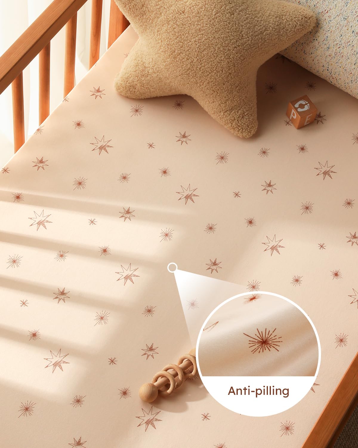 Unnivoll Fitted Baby Crib Sheets - Soft Microfiber 3-Pack for Standard Crib & Toddler Mattress | Neutral Colors 28x52x8in