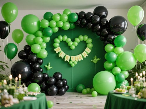 Black Balloons - 145-Piece Shiny Metallic Latex Balloon Arch Kit for Graduation, Halloween & Birthday Celebrations
