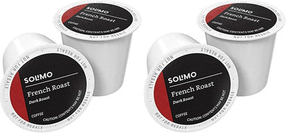 Solimo Dark Roast Coffee Pods - French Roast for Keurig 2.0 Brewers | 100 Count (Pack of 2)