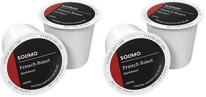 Amazon Brand - Solimo Dark Roast Coffee Pods, French Roast, Compatible with Keurig 2.0 K-Cup Brewers, 100 Count (Pack of 2)