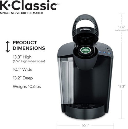 Keurig K-Classic Coffee Maker - Single-Serve K-Cup Pod System - Sleek Black Design