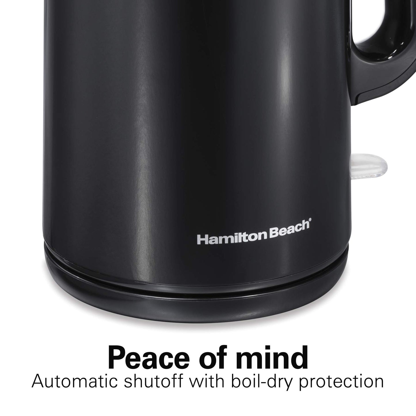 Hamilton Beach 1.6L Electric Tea Kettle, Hot Water Boiler & Heater with Cool-Touch Double Wall Exterior, 1500W, Cordless, Auto-Shutoff and Boil-Dry Protection, Black (41032)